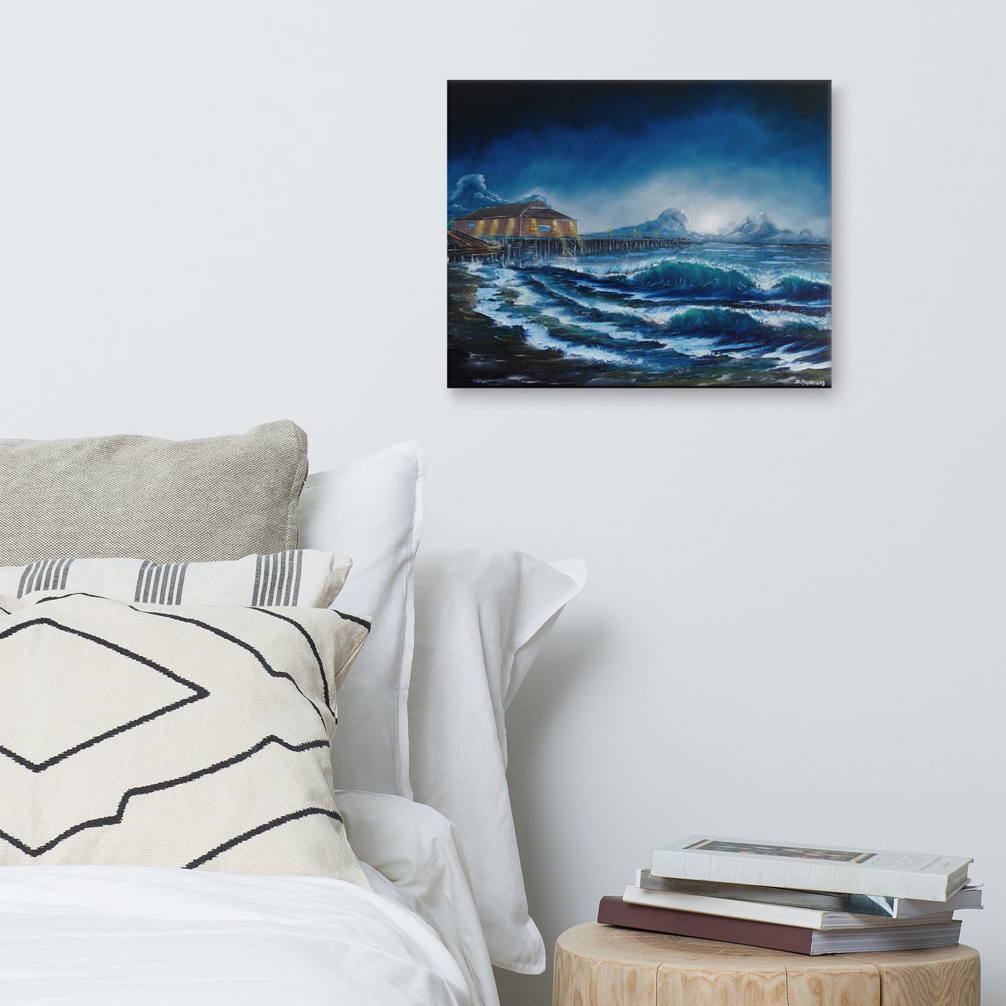 Rodanthe Pier at Night Canvas Print
