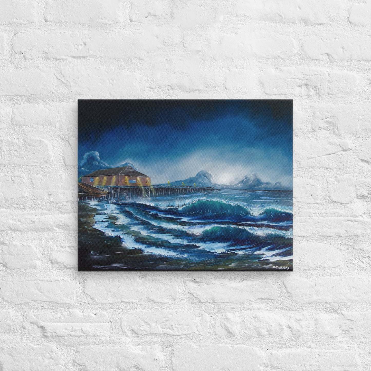 Rodanthe Pier at Night Canvas Print