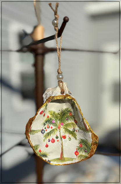 Oyster Shell Ornaments Large Hand Made by Zach