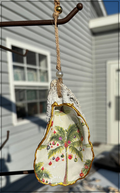 Oyster Shell Ornaments Large Hand Made by Zach