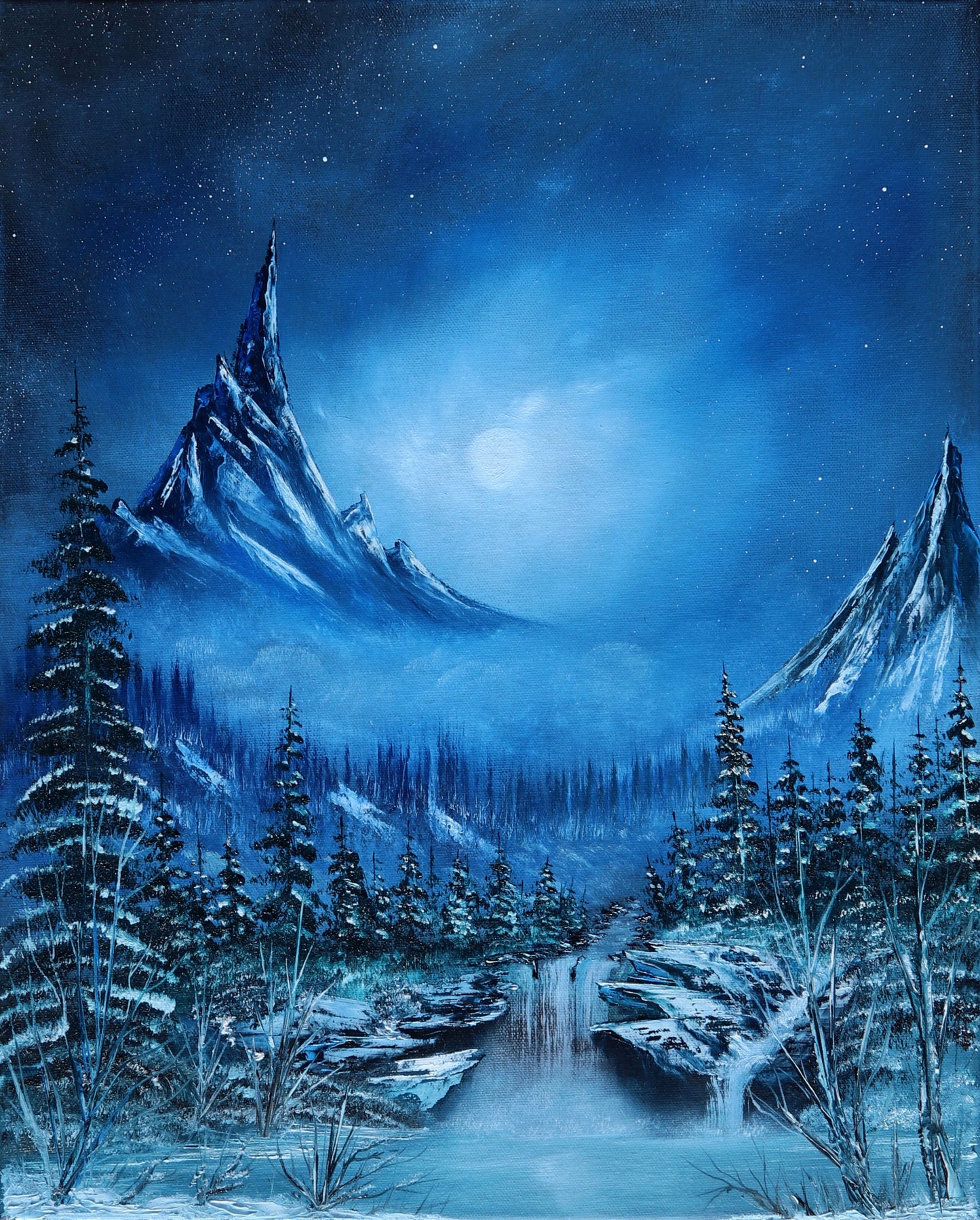 Artic Peaks Original Oil Painting on Canvas