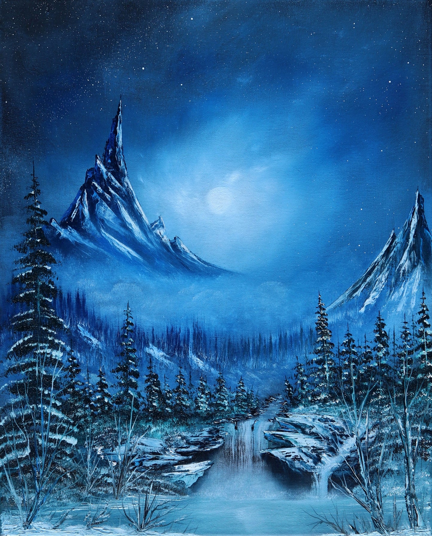 Artic Peaks Print on Canvas