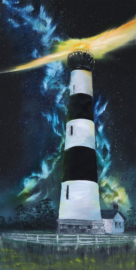 Bodie Lighthouse under Northern Carolina Lights Original