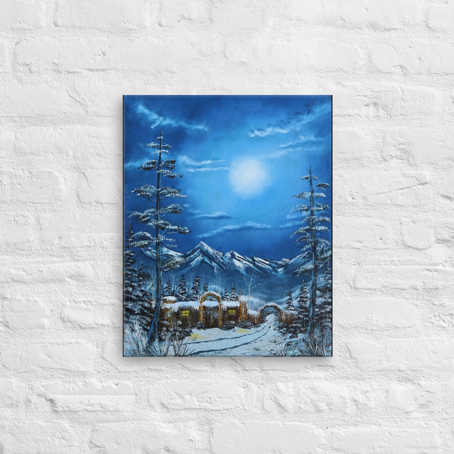 Taos Valley Winter Original Oil Painting on Canvas