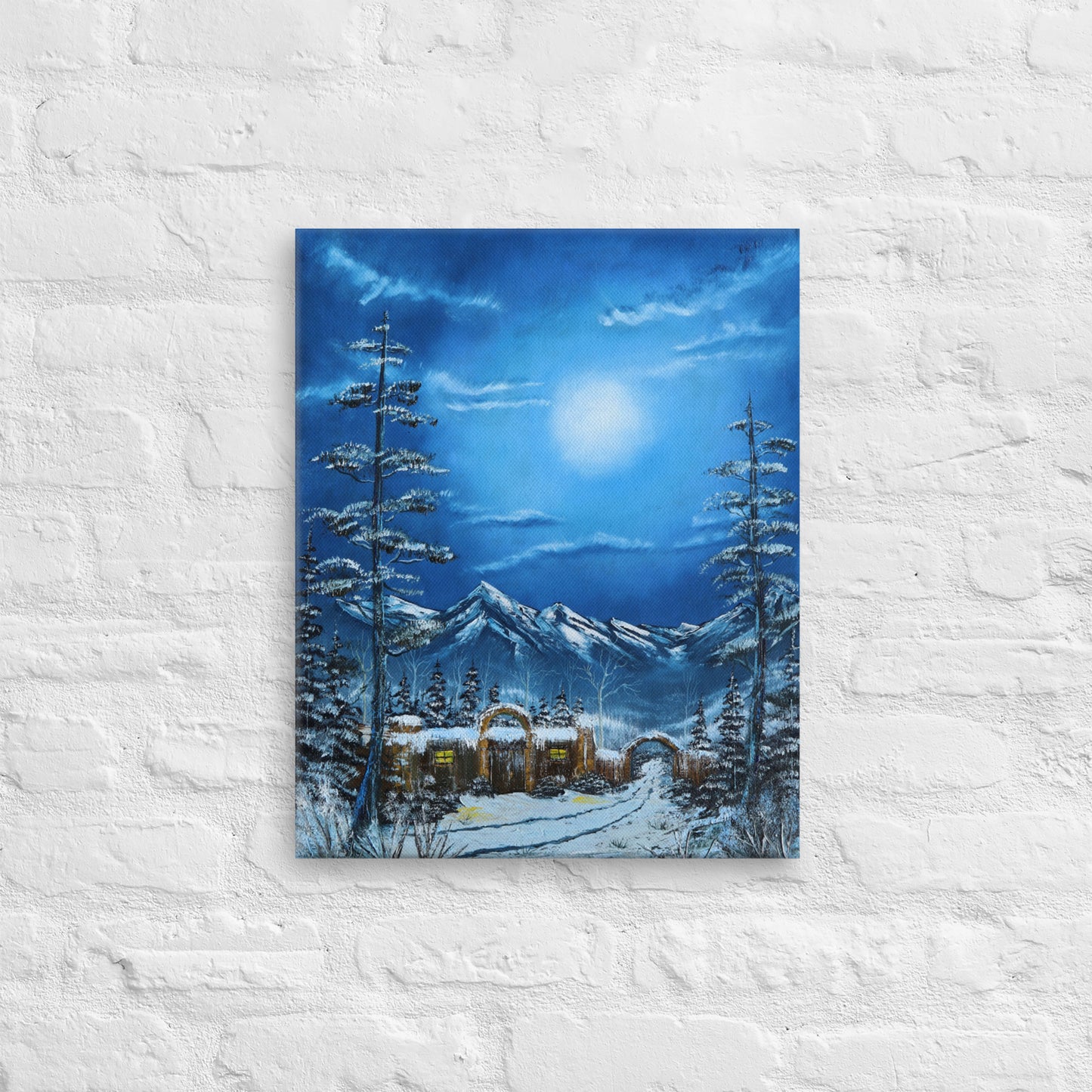 Taos Valley Winter Print on Canvas