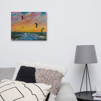 Kiteboarding Planet of the Apes Print on Canvas