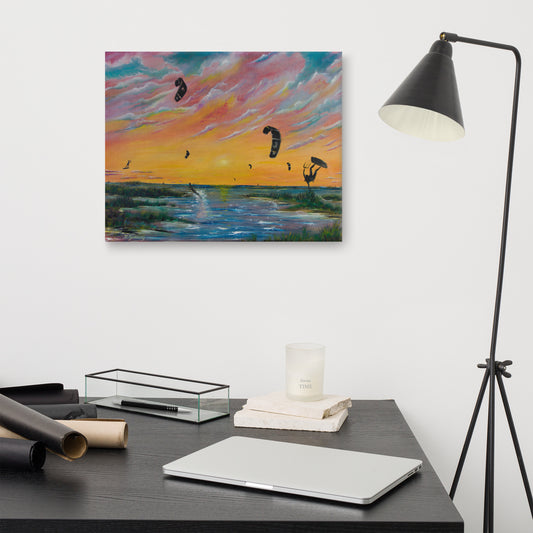 Kiteboarding Planet of the Apes Print on Canvas