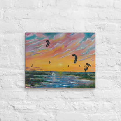 Kiteboarding Planet of the Apes Print on Canvas