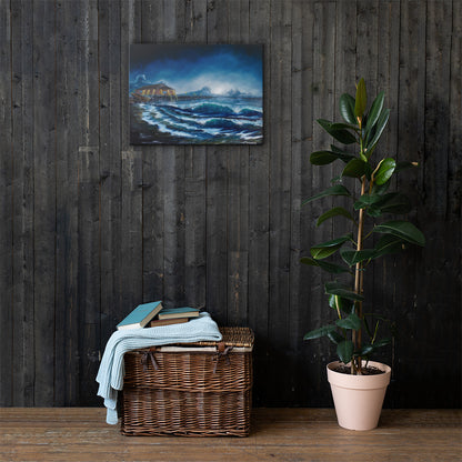 Rodanthe Pier at Night Canvas Print