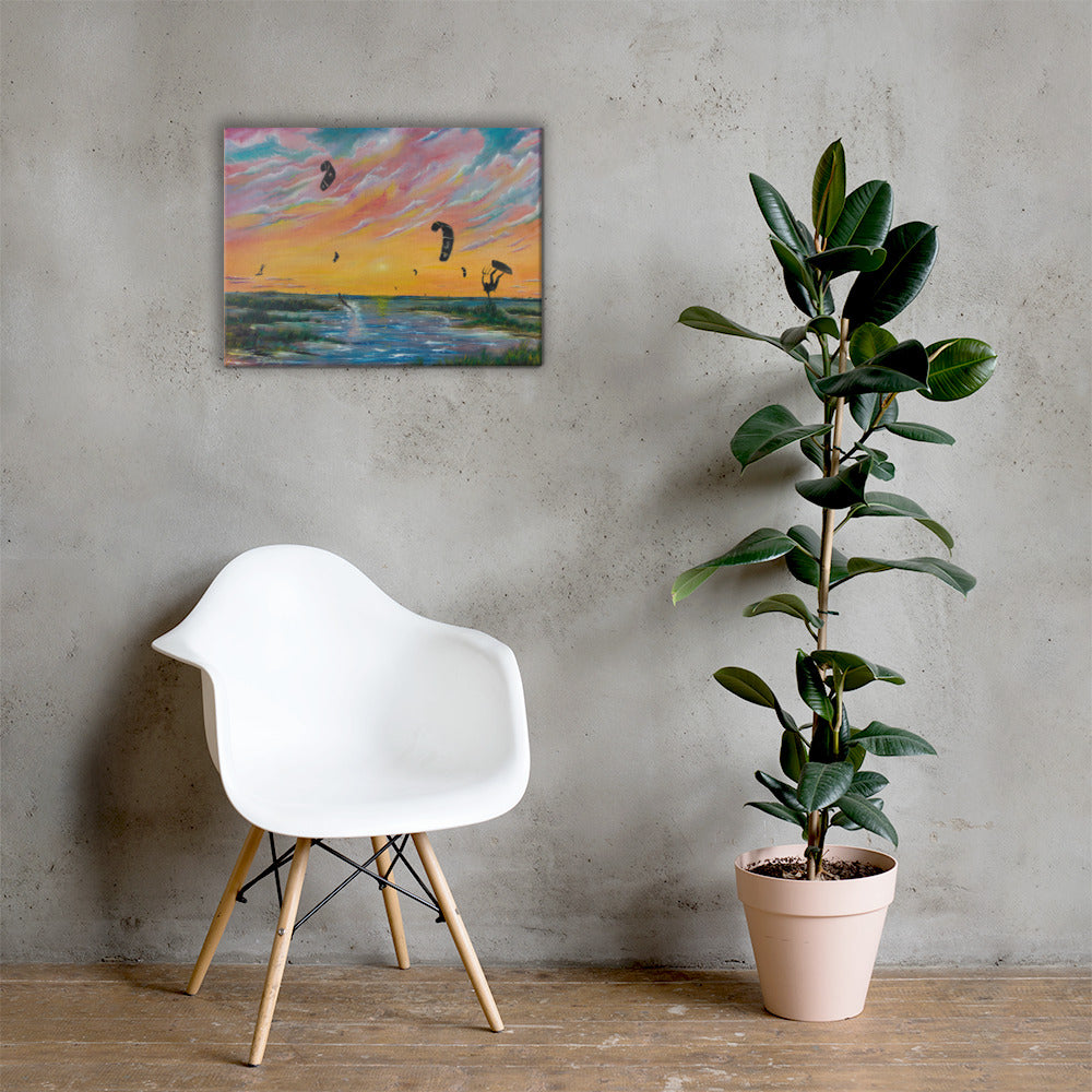 Kiteboarding Planet of the Apes Print on Canvas