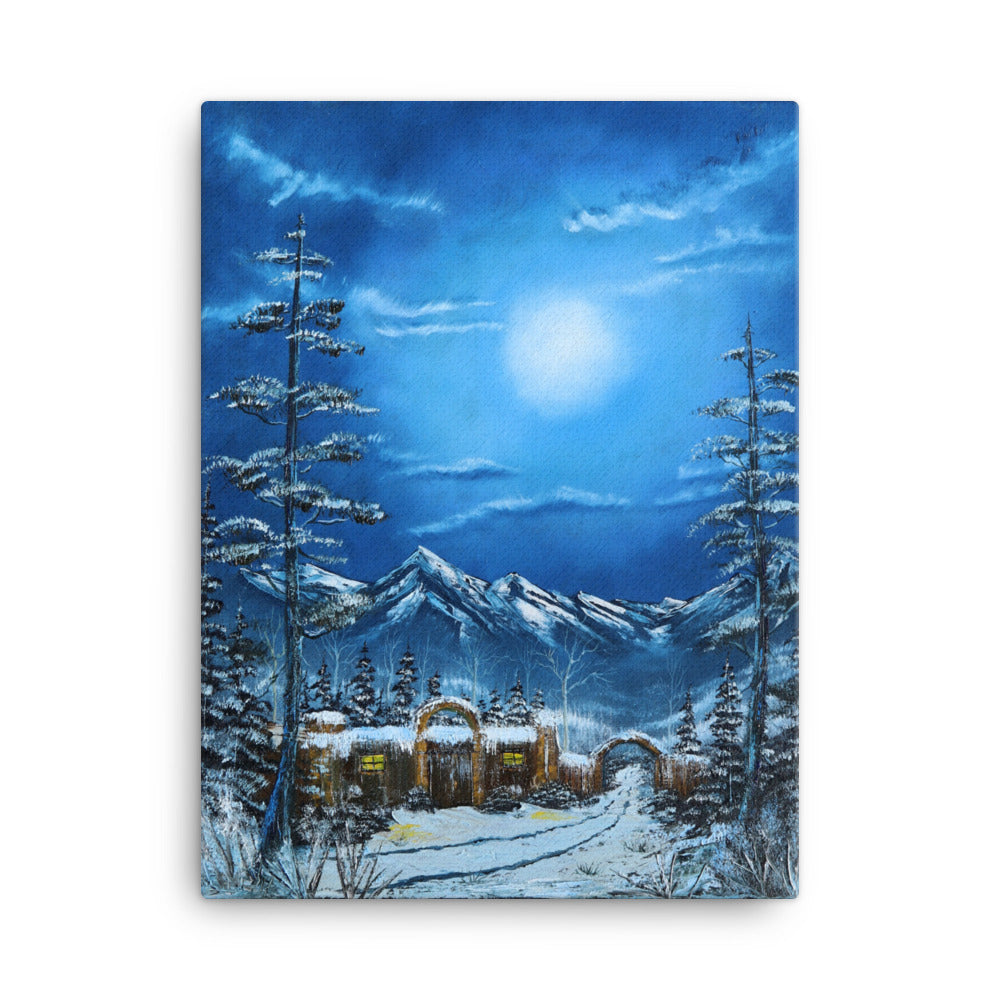 Taos Valley Winter Original Oil Painting on Canvas