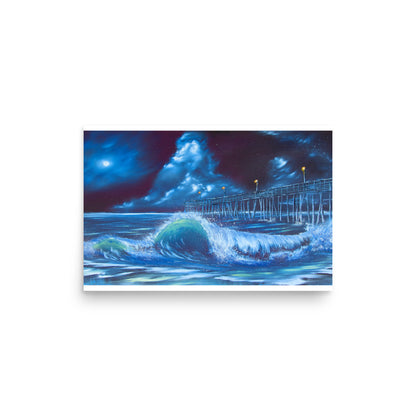 Bioluminescent Shore Break Print