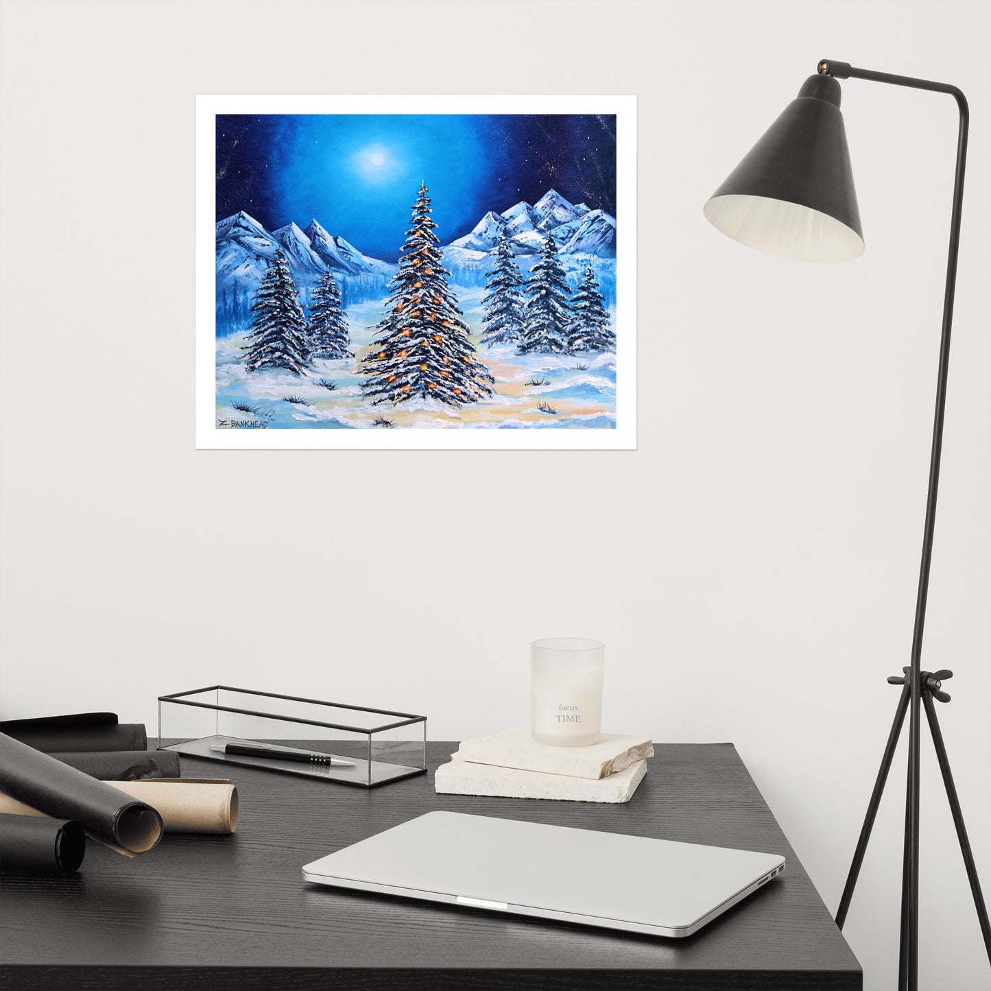 Winter Holiday in the Mountains Print