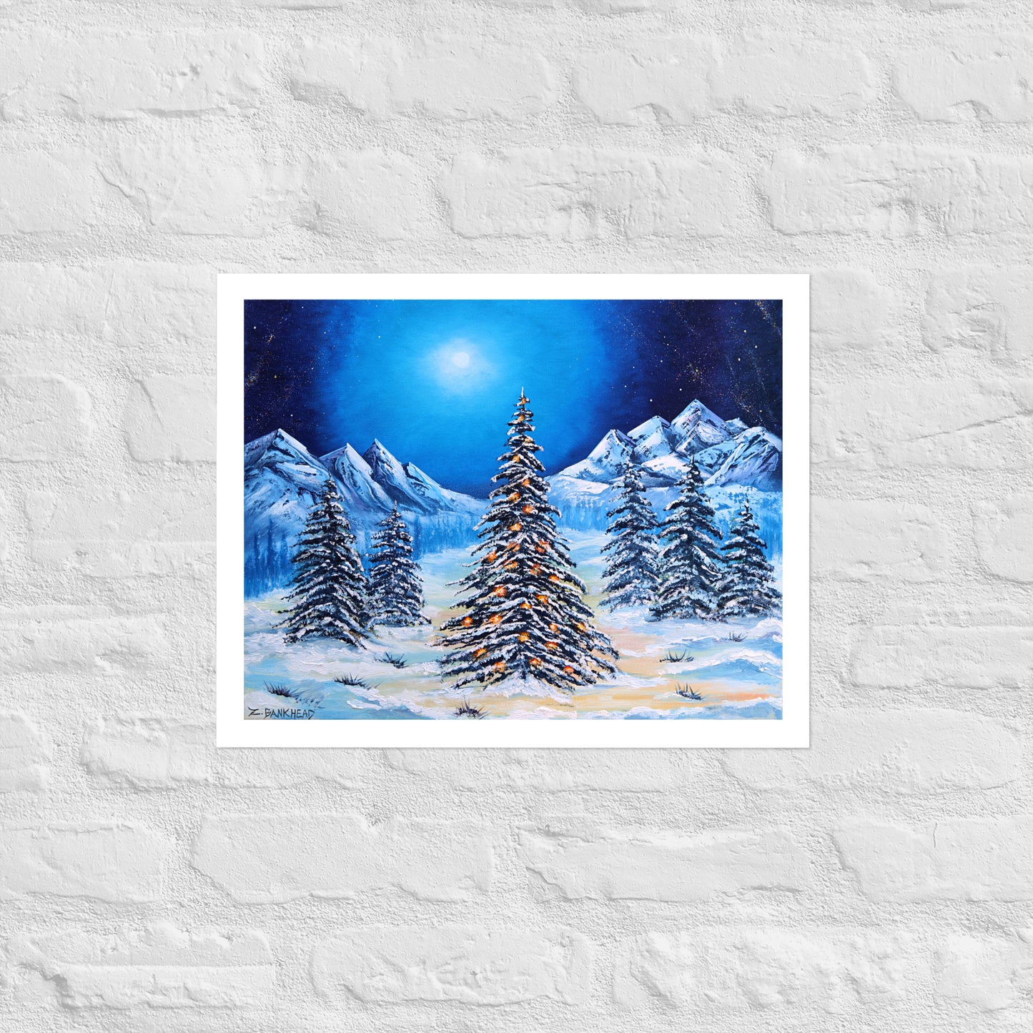 Winter Holiday in the Mountains Print