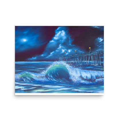 Bioluminescent Shore Break Print