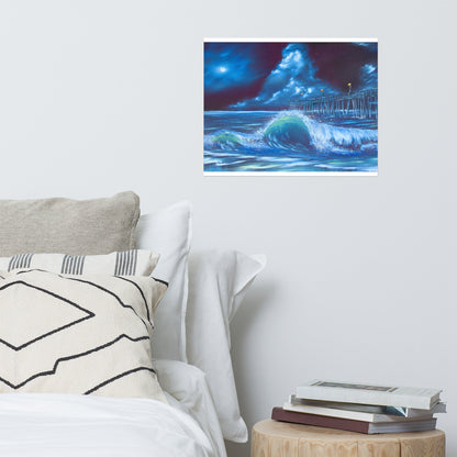 Bioluminescent Shore Break Print