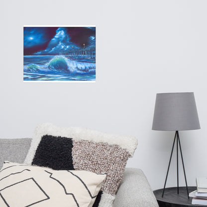 Bioluminescent Shore Break Print