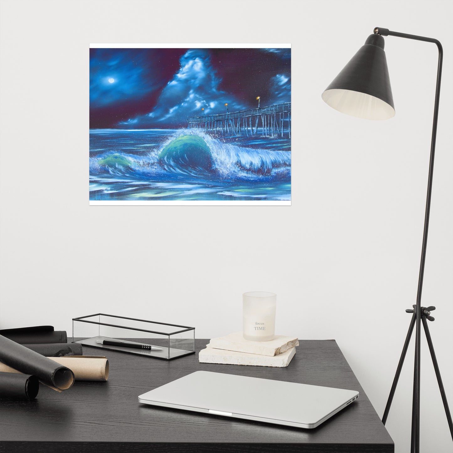 Bioluminescent Shore Break Print