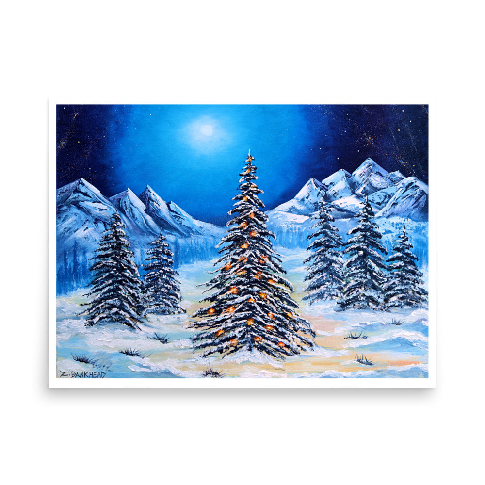 Winter Holiday in the Mountains Print