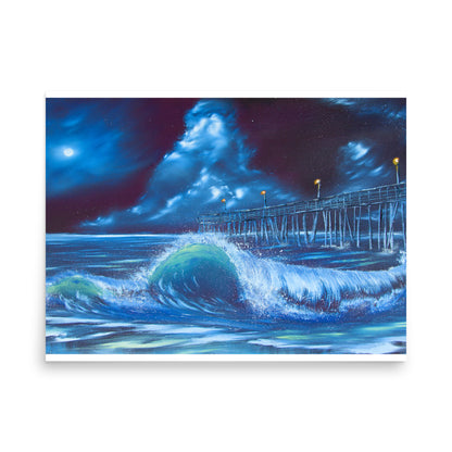 Bioluminescent Shore Break Print