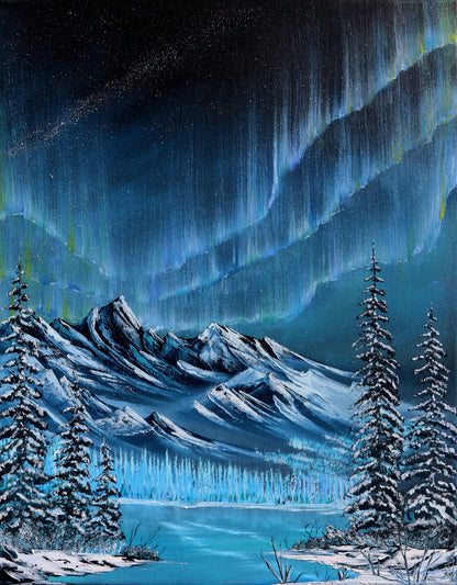Northern Lights Original Oil on Canvas