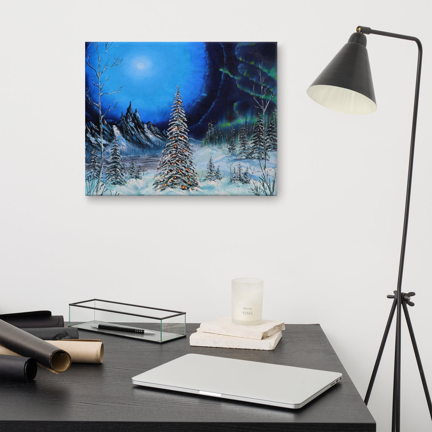 Artic Holiday Original Oil Painting on Canvas