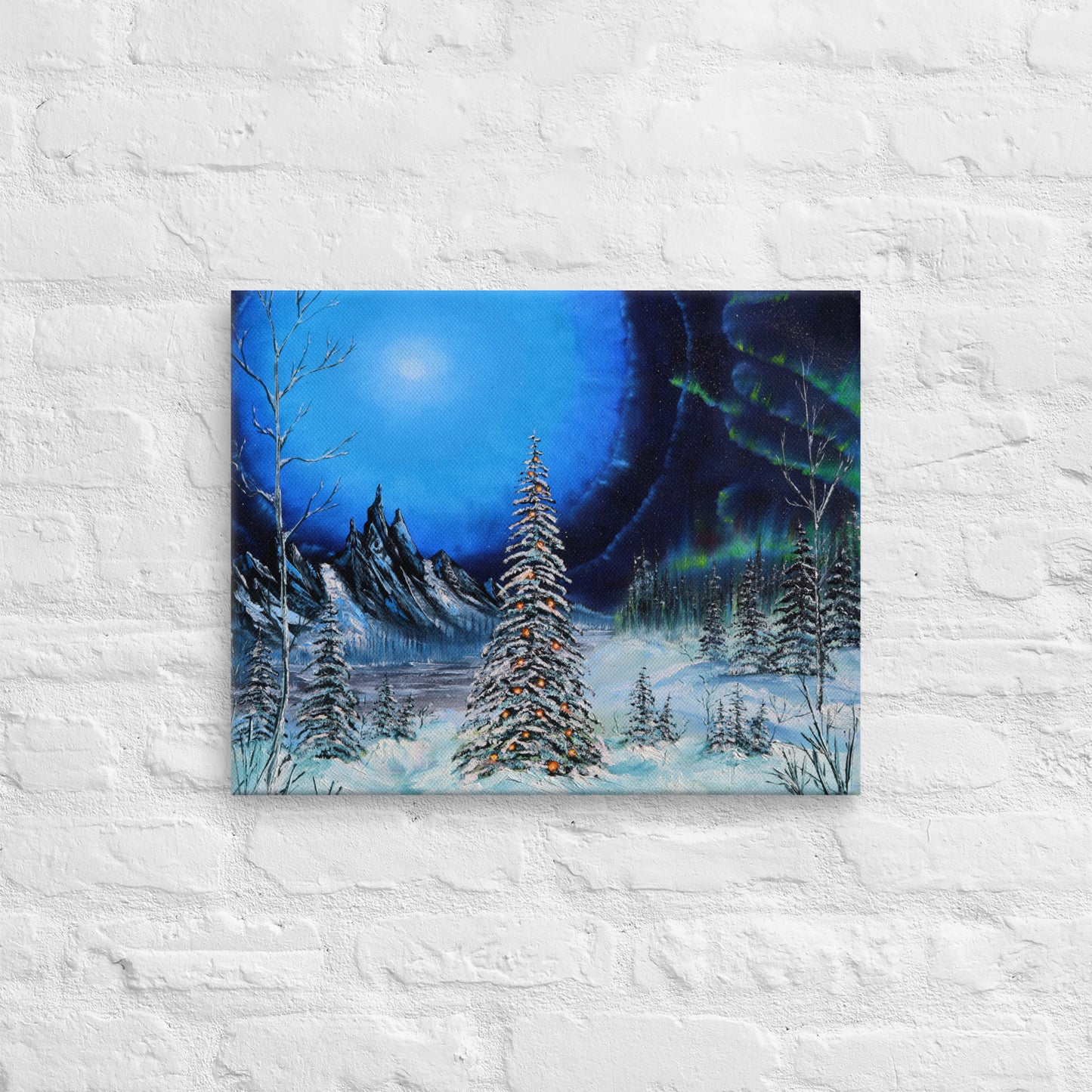 Artic Holiday Original Oil Painting on Canvas