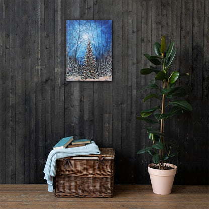 Winter in the Deep Woods Print on Canvas