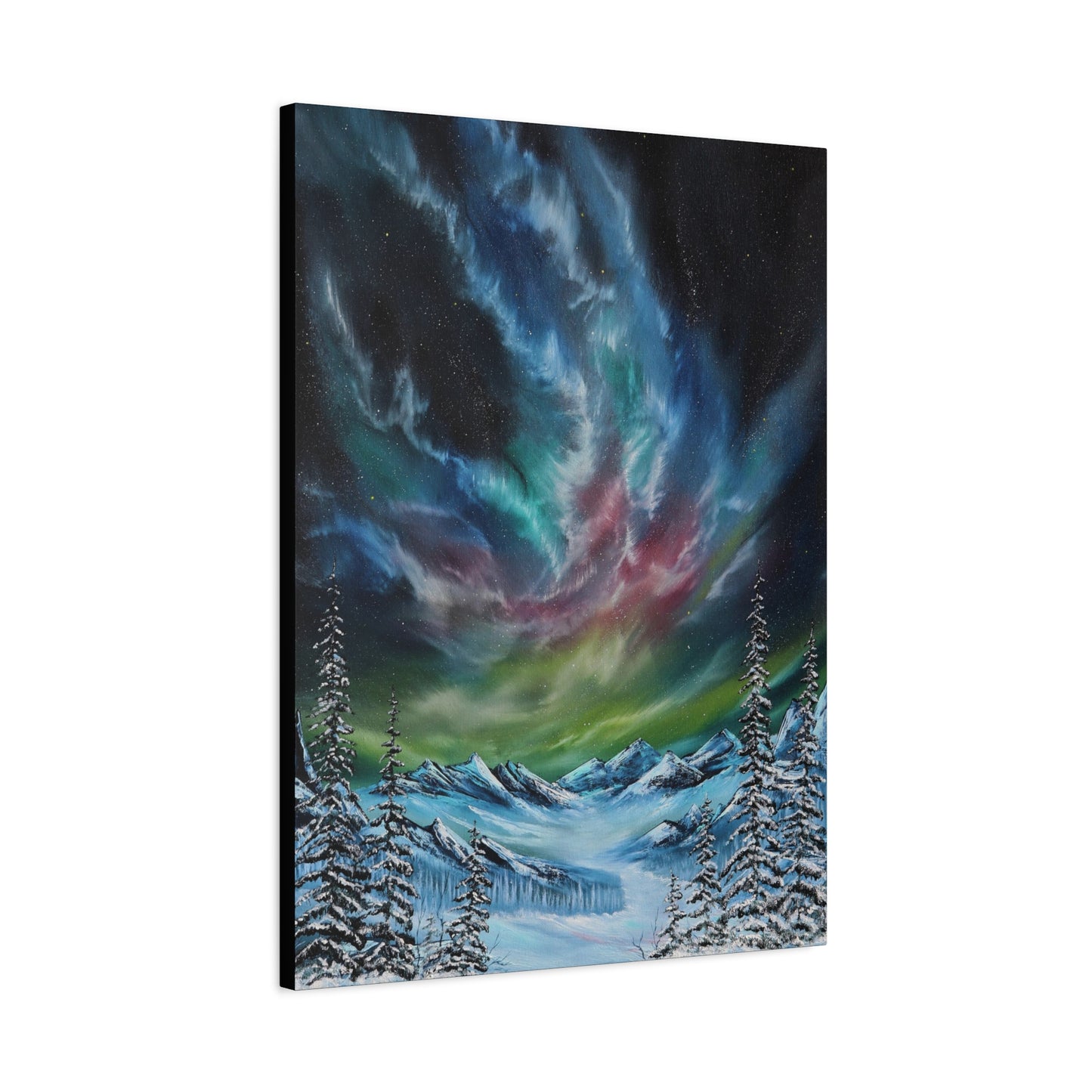 Artic Night Lights Print on Canvas